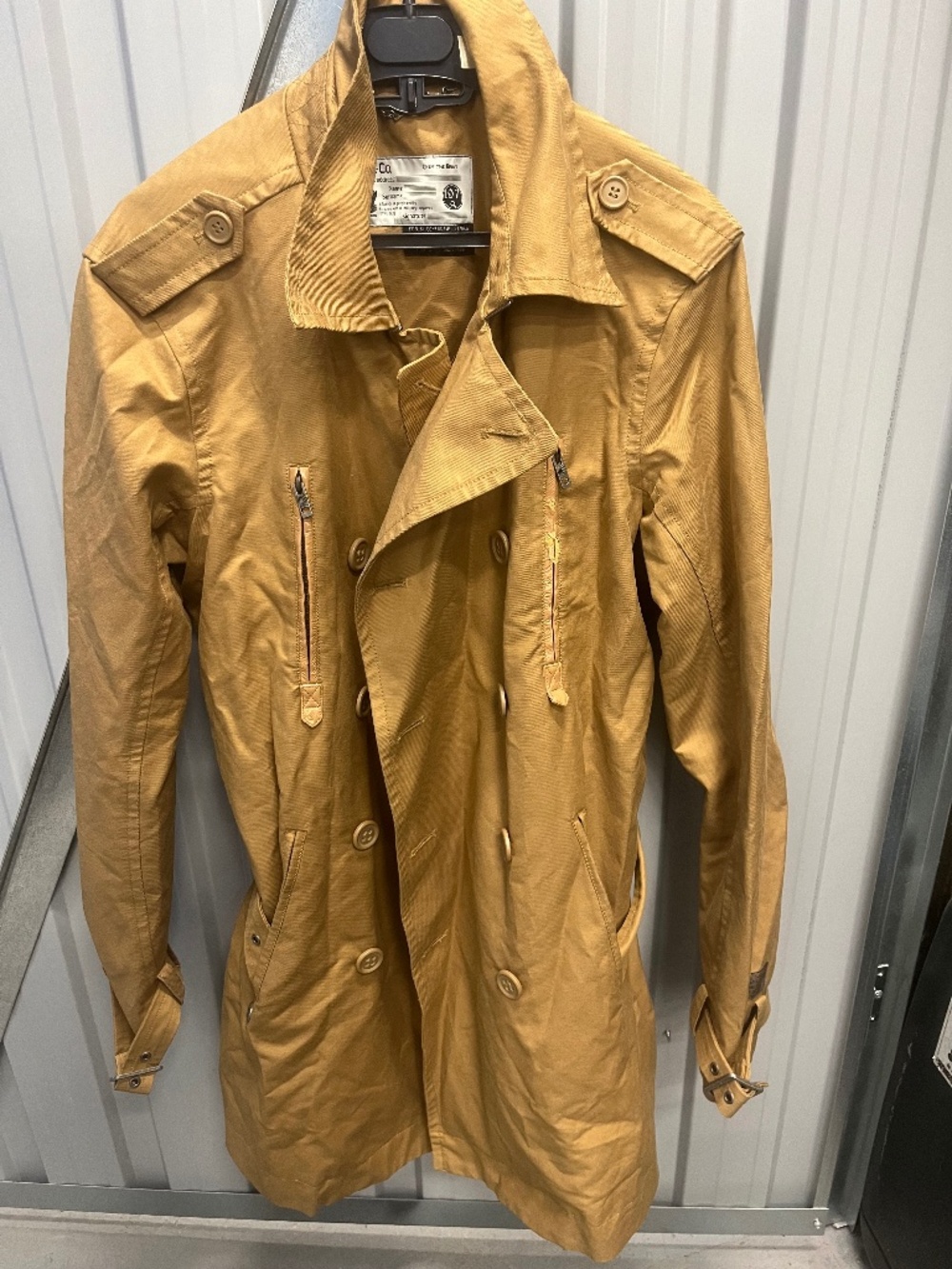 Diesel Mens  tan trenchcoat size XL
